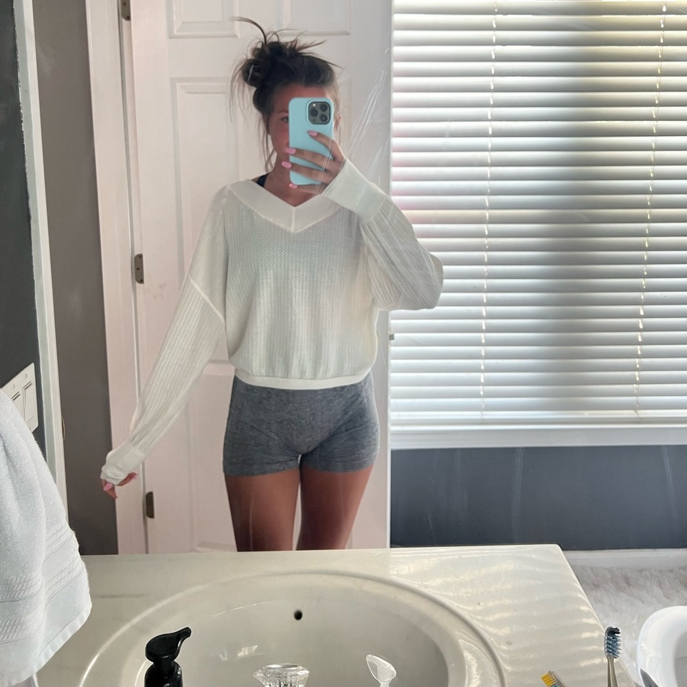 White Long Sleeve Top